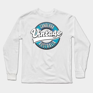 Canberra Australia vintage logo Long Sleeve T-Shirt